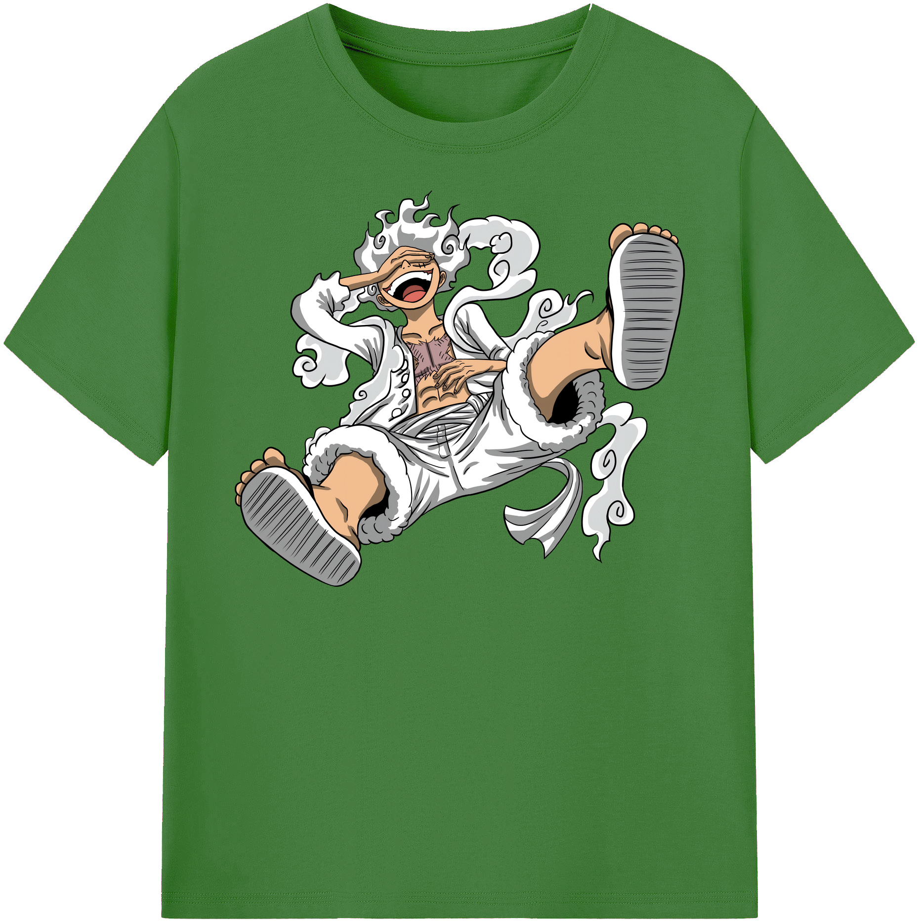 ワンピース モンキー・D・ルフィ ONE PIECE Monkey D. Luffy レディースカジュアルプリントTシャツ（綿100％）